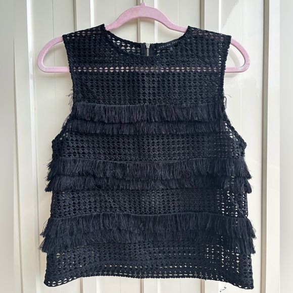 Transparent sleeveless with a fringe - Picture 1 of 8